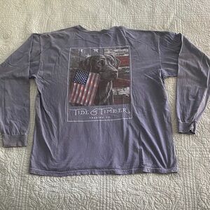 Men's Gray-Blue Long Sleeve Tee